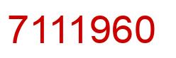 Number 7111960 red image