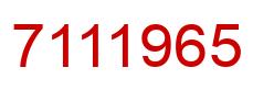 Number 7111965 red image