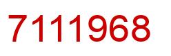 Number 7111968 red image