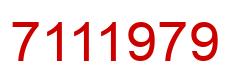 Número 7111979 imagen rojo