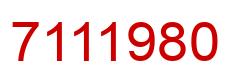 Número 7111980 imagen rojo