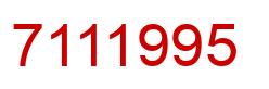 Number 7111995 red image