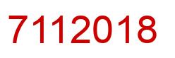 Número 7112018 imagen rojo