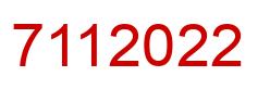 Número 7112022 imagen rojo