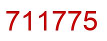 Number 711775 red image