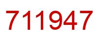 Número 711947 imagen rojo