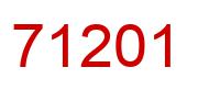 Number 71201 red image