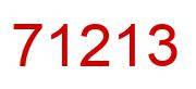 Number 71213 red image