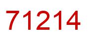 Number 71214 red image