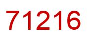 Number 71216 red image