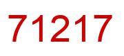 Number 71217 red image