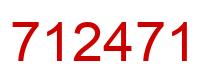 Number 712471 red image