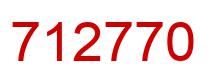 Number 712770 red image