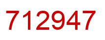 Number 712947 red image
