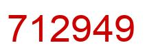 Number 712949 red image