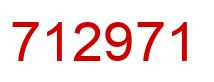 Number 712971 red image