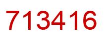 Number 713416 red image