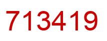 Número 713419 imagen rojo