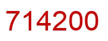 Number 714200 red image