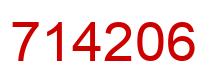 Number 714206 red image