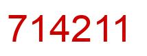 Number 714211 red image
