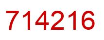 Number 714216 red image