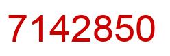 Number 7142850 red image