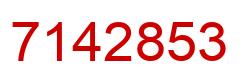 Number 7142853 red image