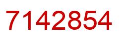 Number 7142854 red image