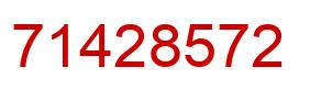 Number 71428572 red image