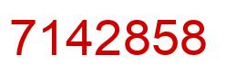Number 7142858 red image