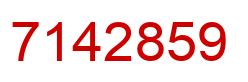 Number 7142859 red image