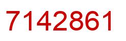 Number 7142861 red image