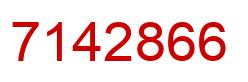 Número 7142866 imagen rojo