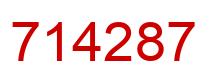 Number 714287 red image