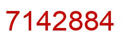 Number 7142884 red image