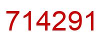 Number 714291 red image
