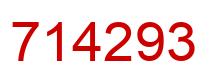 Número 714293 imagen rojo