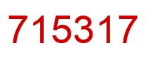 Number 715317 red image