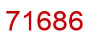 Number 71686 red image