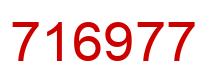 Number 716977 red image