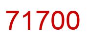 Number 71700 red image