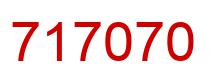 Number 717070 red image