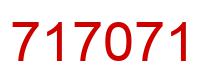 Number 717071 red image