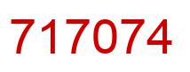 Number 717074 red image