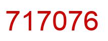 Number 717076 red image