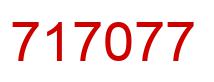 Number 717077 red image