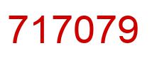 Number 717079 red image