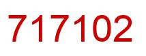 Number 717102 red image