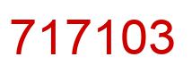 Number 717103 red image